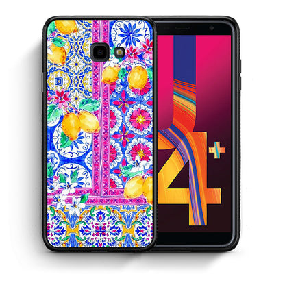 Θήκη Samsung J4 Plus Retro Spring από τη Smartfits με σχέδιο στο πίσω μέρος και μαύρο περίβλημα | Samsung J4 Plus Retro Spring case with colorful back and black bezels