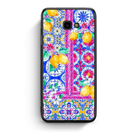 Thumbnail for Samsung J4 Plus Retro Spring θήκη από τη Smartfits με σχέδιο στο πίσω μέρος και μαύρο περίβλημα | Smartphone case with colorful back and black bezels by Smartfits