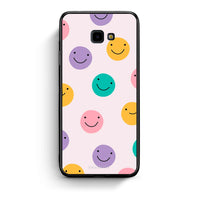 Thumbnail for Samsung J4 Plus Smiley Faces θήκη από τη Smartfits με σχέδιο στο πίσω μέρος και μαύρο περίβλημα | Smartphone case with colorful back and black bezels by Smartfits