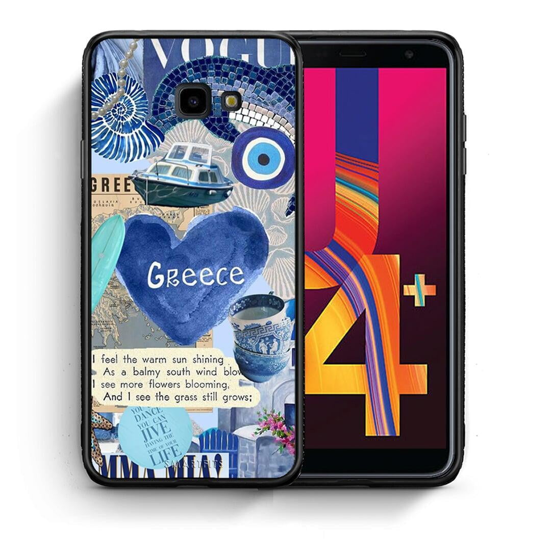 Θήκη Samsung J4 Plus Summer In Greece από τη Smartfits με σχέδιο στο πίσω μέρος και μαύρο περίβλημα | Samsung J4 Plus Summer In Greece case with colorful back and black bezels