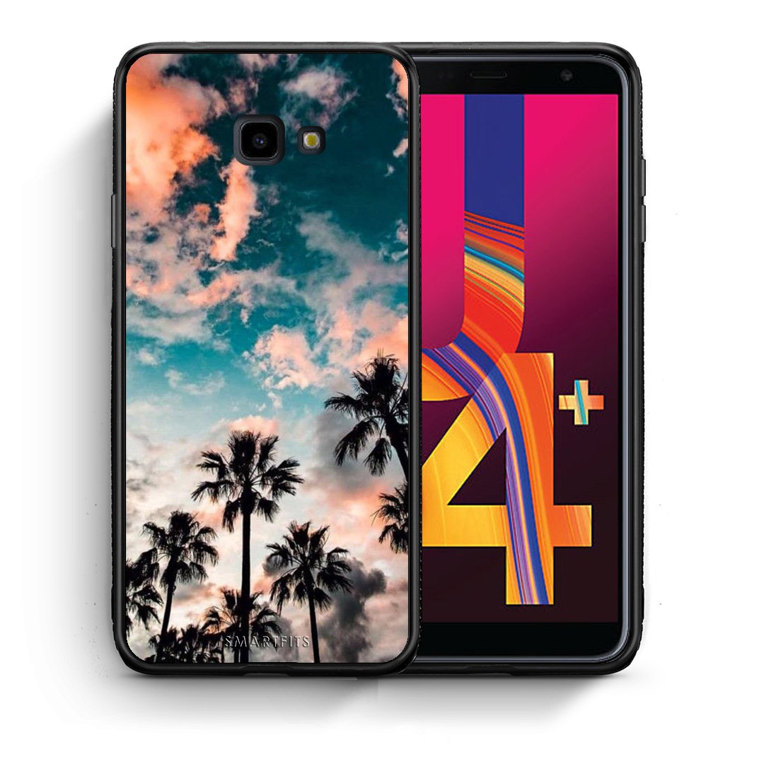 Θήκη Samsung J4 Plus Sky Summer από τη Smartfits με σχέδιο στο πίσω μέρος και μαύρο περίβλημα | Samsung J4 Plus Sky Summer case with colorful back and black bezels