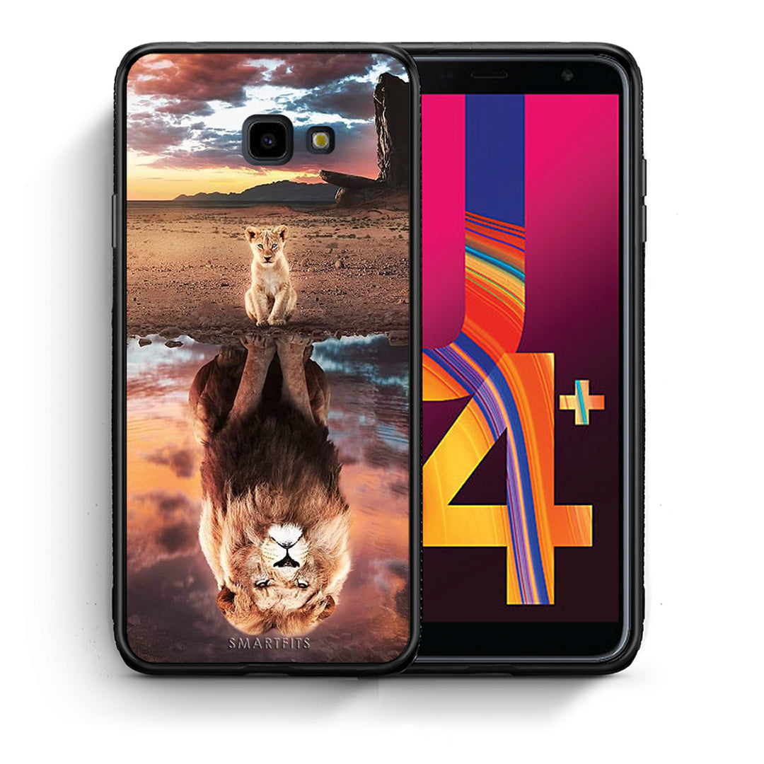 Θήκη Αγίου Βαλεντίνου Samsung J4 Plus Sunset Dreams από τη Smartfits με σχέδιο στο πίσω μέρος και μαύρο περίβλημα | Samsung J4 Plus Sunset Dreams case with colorful back and black bezels