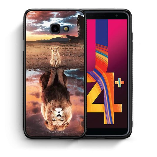 Θήκη Αγίου Βαλεντίνου Samsung J4 Plus Sunset Dreams από τη Smartfits με σχέδιο στο πίσω μέρος και μαύρο περίβλημα | Samsung J4 Plus Sunset Dreams case with colorful back and black bezels