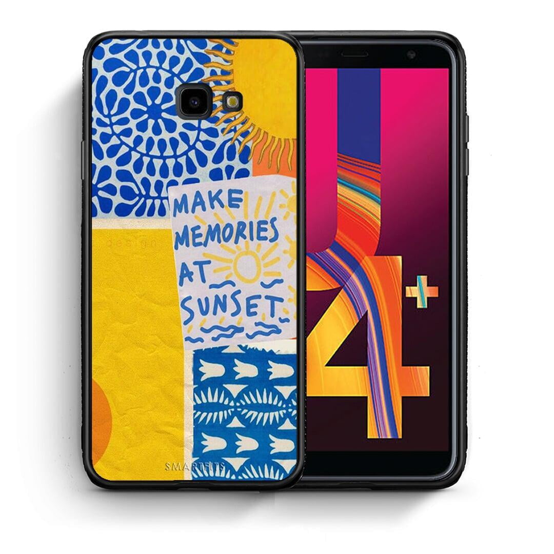 Θήκη Samsung J4 Plus Sunset Memories από τη Smartfits με σχέδιο στο πίσω μέρος και μαύρο περίβλημα | Samsung J4 Plus Sunset Memories case with colorful back and black bezels
