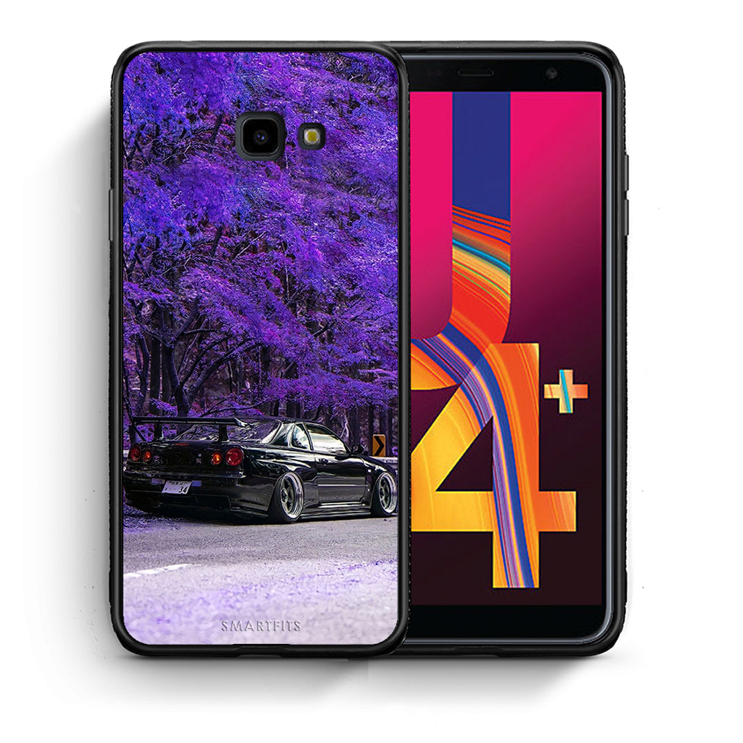 Θήκη Αγίου Βαλεντίνου Samsung J4 Plus Super Car από τη Smartfits με σχέδιο στο πίσω μέρος και μαύρο περίβλημα | Samsung J4 Plus Super Car case with colorful back and black bezels