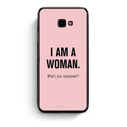 Samsung J4 Plus Superpower Woman θήκη από τη Smartfits με σχέδιο στο πίσω μέρος και μαύρο περίβλημα | Smartphone case with colorful back and black bezels by Smartfits