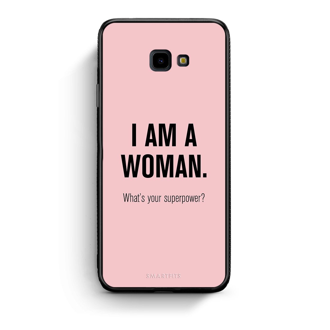 Samsung J4 Plus Superpower Woman θήκη από τη Smartfits με σχέδιο στο πίσω μέρος και μαύρο περίβλημα | Smartphone case with colorful back and black bezels by Smartfits
