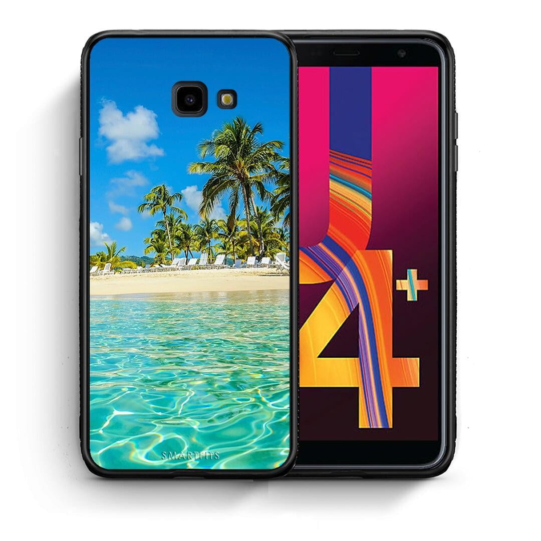 Θήκη Samsung J4 Plus Tropical Vibes από τη Smartfits με σχέδιο στο πίσω μέρος και μαύρο περίβλημα | Samsung J4 Plus Tropical Vibes case with colorful back and black bezels