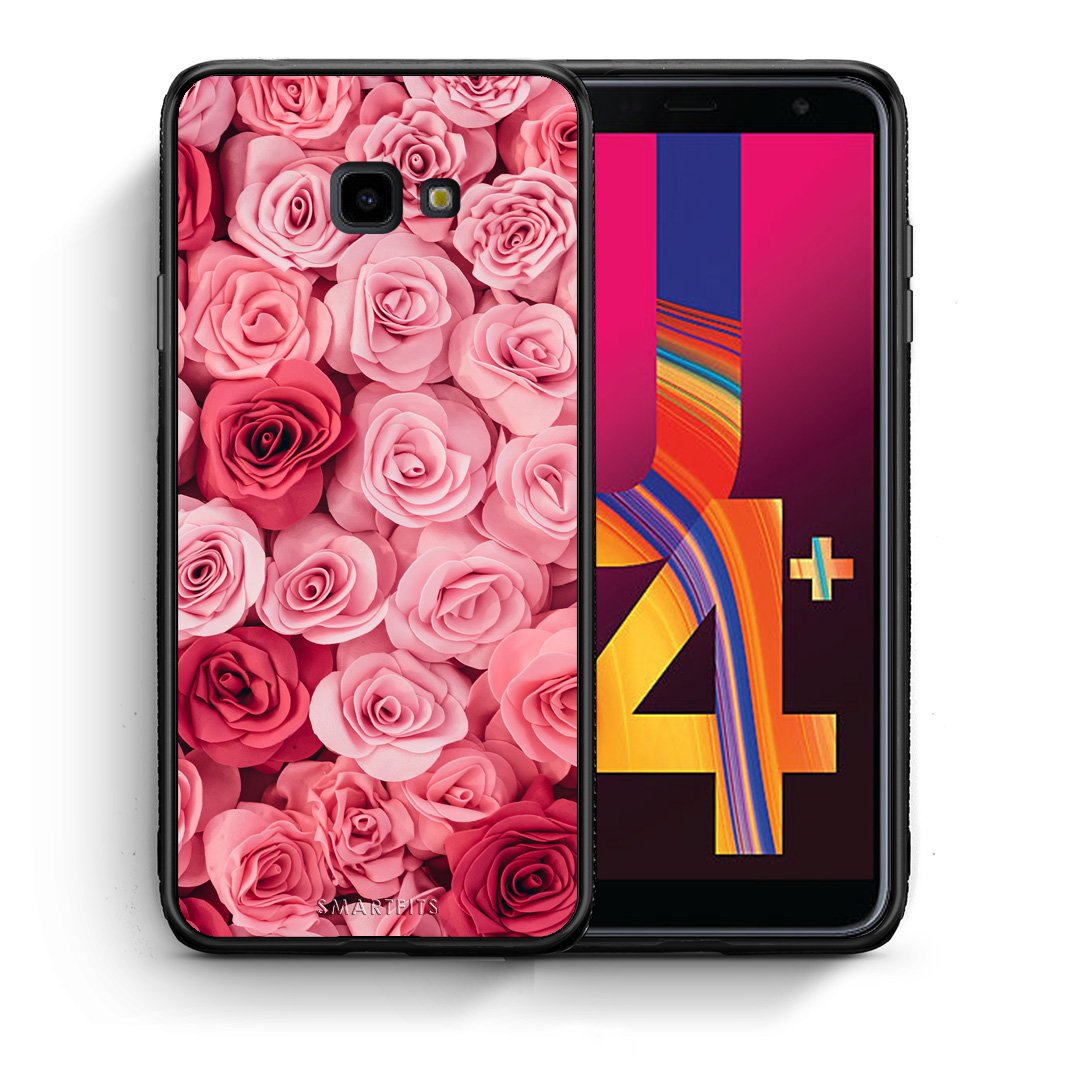 Θήκη Samsung J4 Plus RoseGarden Valentine από τη Smartfits με σχέδιο στο πίσω μέρος και μαύρο περίβλημα | Samsung J4 Plus RoseGarden Valentine case with colorful back and black bezels