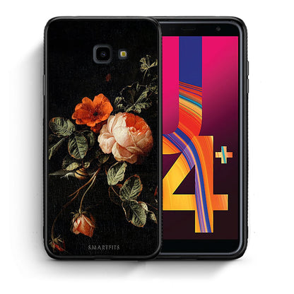 Θήκη Samsung J4 Plus Vintage Roses από τη Smartfits με σχέδιο στο πίσω μέρος και μαύρο περίβλημα | Samsung J4 Plus Vintage Roses case with colorful back and black bezels