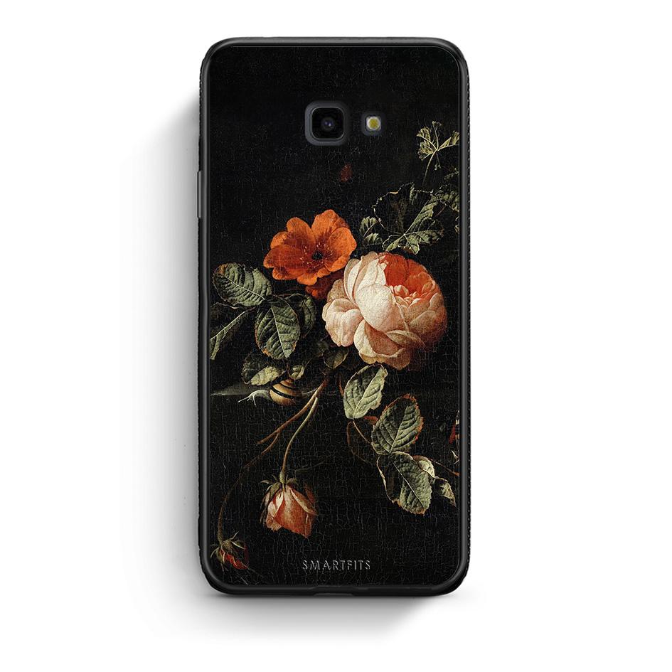 Samsung J4 Plus Vintage Roses θήκη από τη Smartfits με σχέδιο στο πίσω μέρος και μαύρο περίβλημα | Smartphone case with colorful back and black bezels by Smartfits