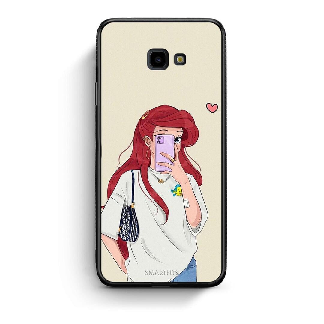 Samsung J4 Plus Walking Mermaid Θήκη από τη Smartfits με σχέδιο στο πίσω μέρος και μαύρο περίβλημα | Smartphone case with colorful back and black bezels by Smartfits