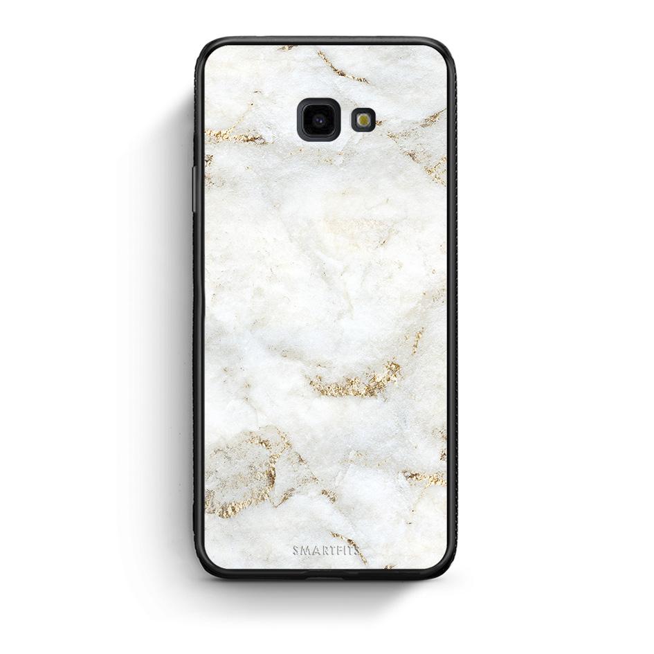 Samsung J4 Plus White Gold Marble θήκη από τη Smartfits με σχέδιο στο πίσω μέρος και μαύρο περίβλημα | Smartphone case with colorful back and black bezels by Smartfits