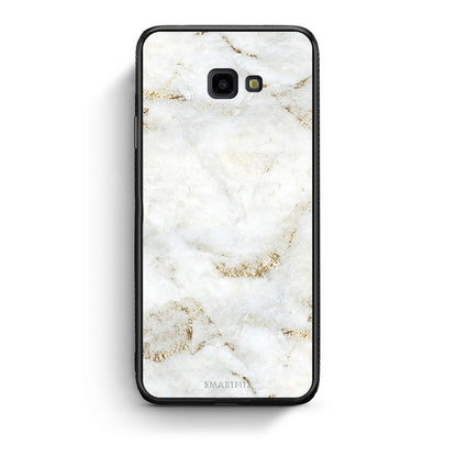 Samsung J4 Plus White Gold Marble θήκη από τη Smartfits με σχέδιο στο πίσω μέρος και μαύρο περίβλημα | Smartphone case with colorful back and black bezels by Smartfits