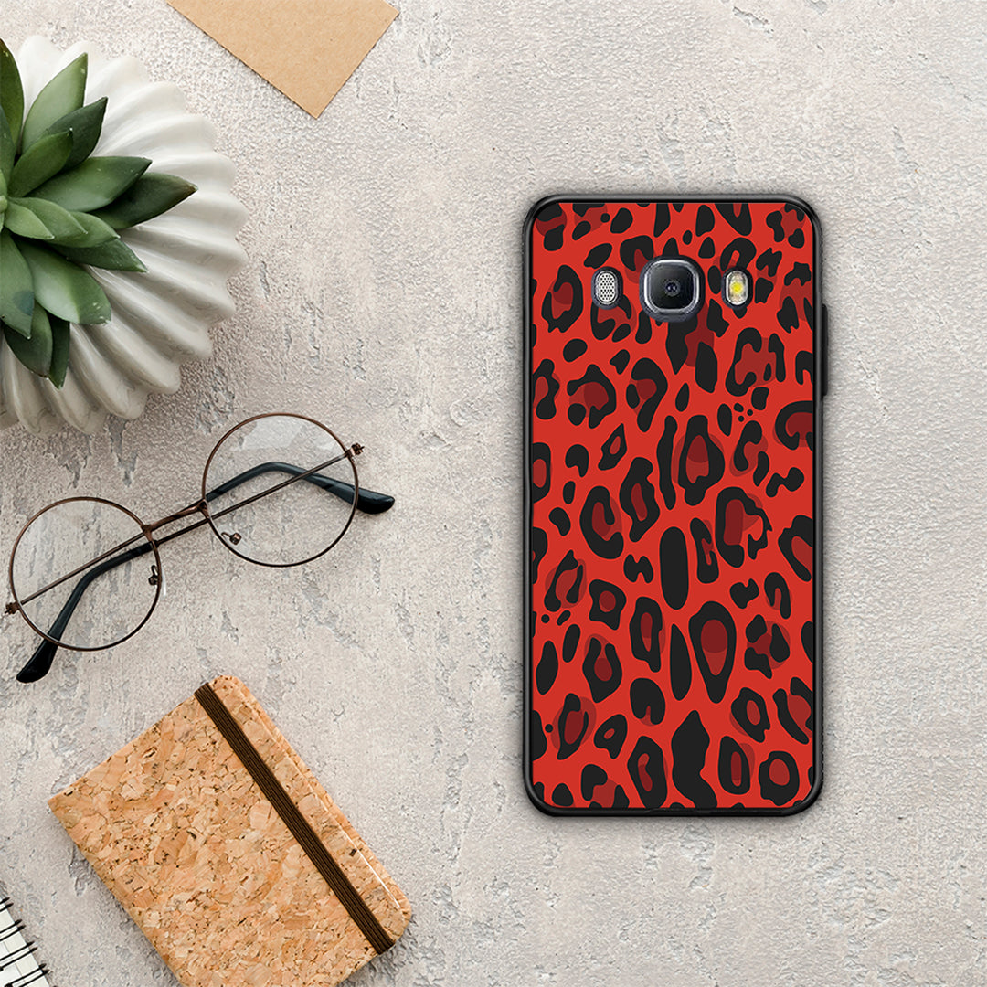 Animal Red Leopard - Samsung Galaxy J7 2016 θήκη