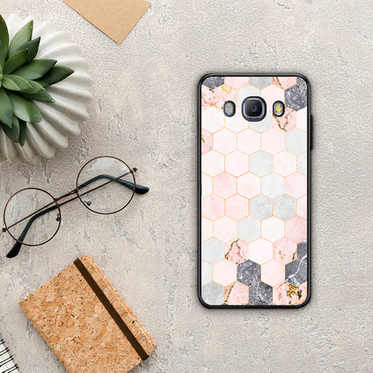 Marble Hexagon Pink - Samsung Galaxy J7 2016 θήκη