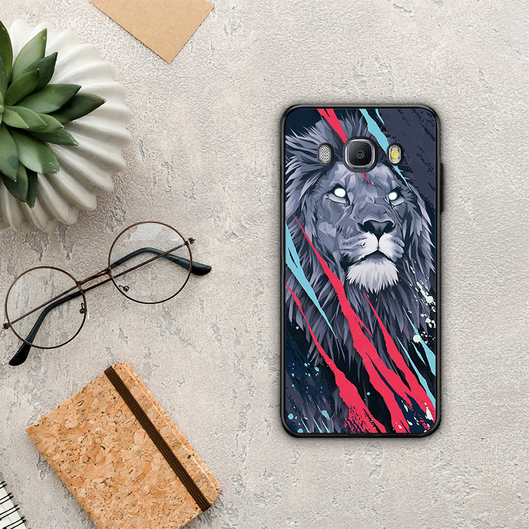 PopArt Lion Designer - Samsung Galaxy J7 2016 θήκη