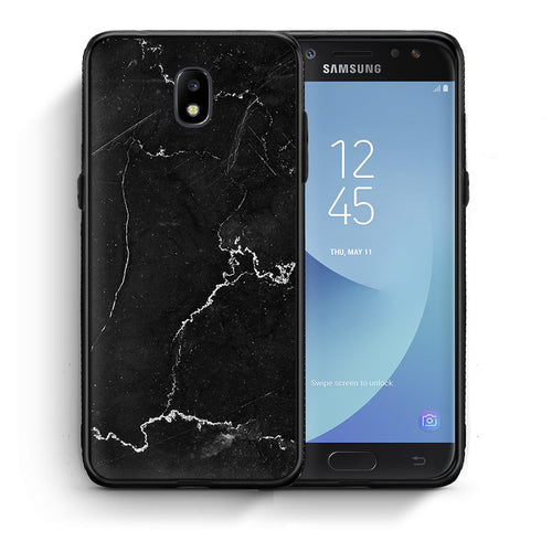 Θήκη Samsung J7 2017 Marble Black από τη Smartfits με σχέδιο στο πίσω μέρος και μαύρο περίβλημα | Samsung J7 2017 Marble Black case with colorful back and black bezels