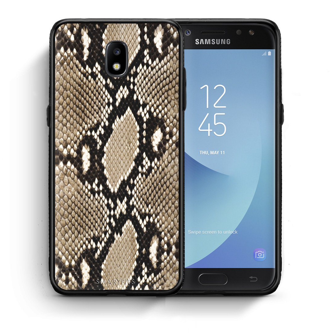 Θήκη Samsung J5 2017 Fashion Snake Animal από τη Smartfits με σχέδιο στο πίσω μέρος και μαύρο περίβλημα | Samsung J5 2017 Fashion Snake Animal case with colorful back and black bezels