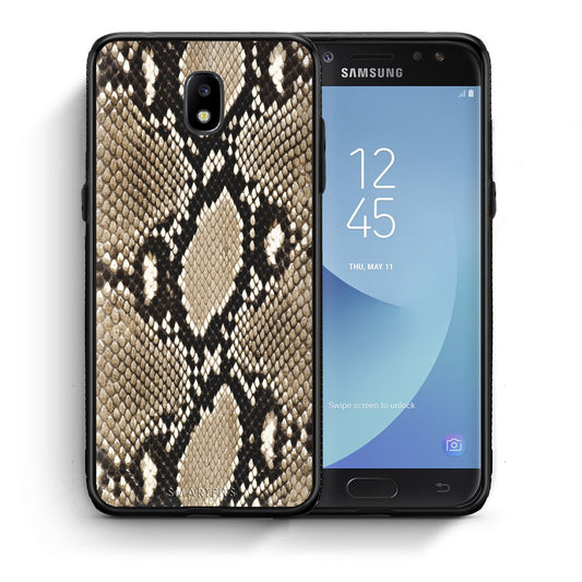 Θήκη Samsung J5 2017 Fashion Snake Animal από τη Smartfits με σχέδιο στο πίσω μέρος και μαύρο περίβλημα | Samsung J5 2017 Fashion Snake Animal case with colorful back and black bezels