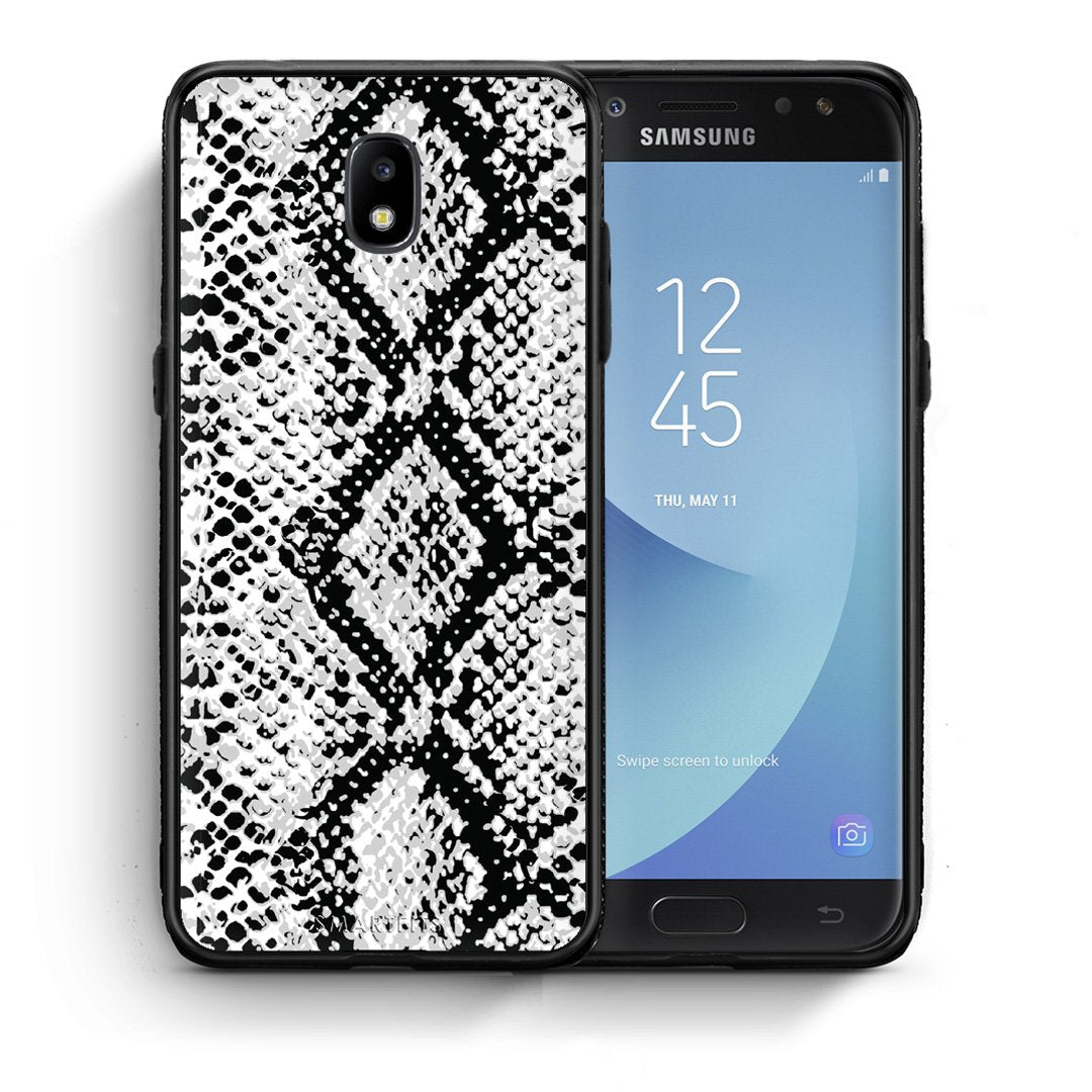 Θήκη Samsung J5 2017 White Snake Animal από τη Smartfits με σχέδιο στο πίσω μέρος και μαύρο περίβλημα | Samsung J5 2017 White Snake Animal case with colorful back and black bezels