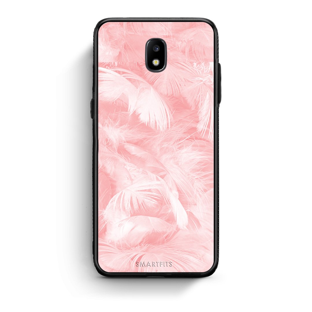 33 - Samsung J5 2017 Pink Feather Boho case, cover, bumper