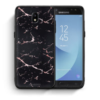 Thumbnail for Θήκη Samsung J5 2017 Black Rosegold Marble από τη Smartfits με σχέδιο στο πίσω μέρος και μαύρο περίβλημα | Samsung J5 2017 Black Rosegold Marble case with colorful back and black bezels