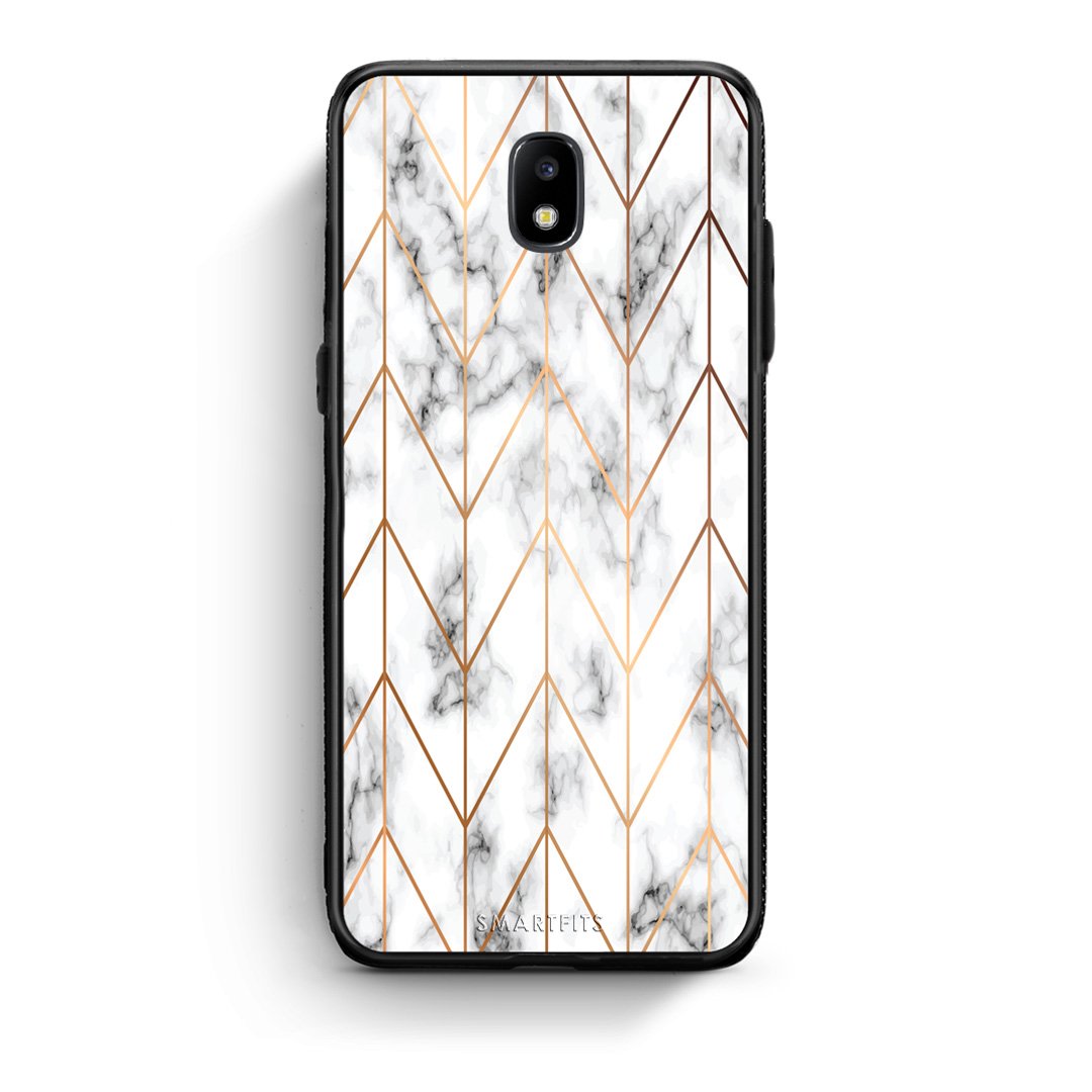 44 - Samsung J5 2017 Gold Geometric Marble case, cover, bumper