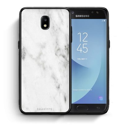 Θήκη Samsung J5 2017 White Marble από τη Smartfits με σχέδιο στο πίσω μέρος και μαύρο περίβλημα | Samsung J5 2017 White Marble case with colorful back and black bezels