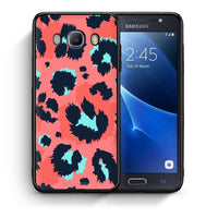 Thumbnail for Θήκη Samsung J7 2016 Pink Leopard Animal από τη Smartfits με σχέδιο στο πίσω μέρος και μαύρο περίβλημα | Samsung J7 2016 Pink Leopard Animal case with colorful back and black bezels