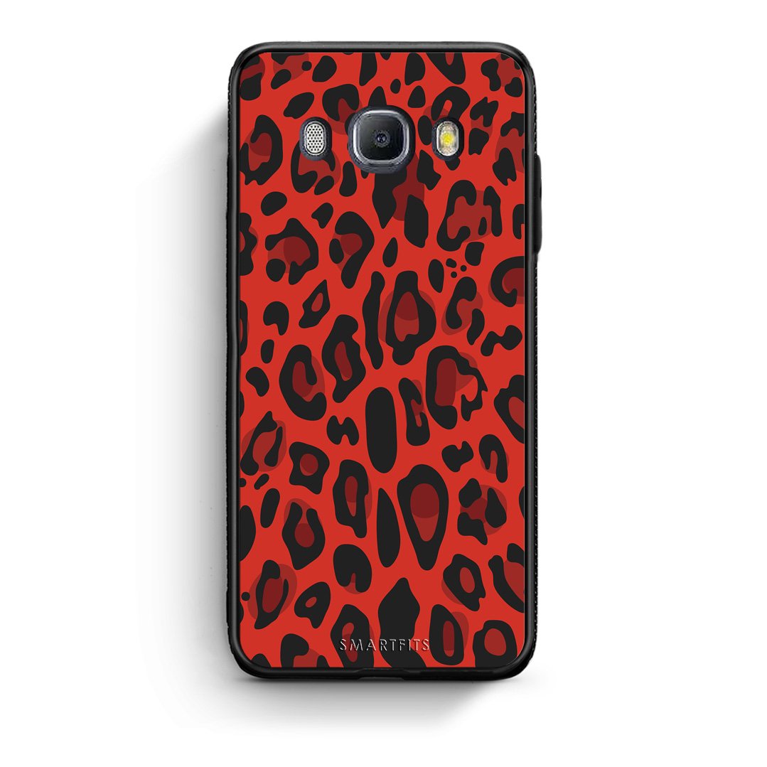 4 - Samsung J7 2016 Red Leopard Animal case, cover, bumper