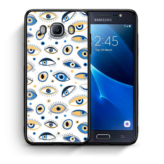 Θήκη Samsung J7 2016 Ftou Ftou από τη Smartfits με σχέδιο στο πίσω μέρος και μαύρο περίβλημα | Samsung J7 2016 Ftou Ftou case with colorful back and black bezels