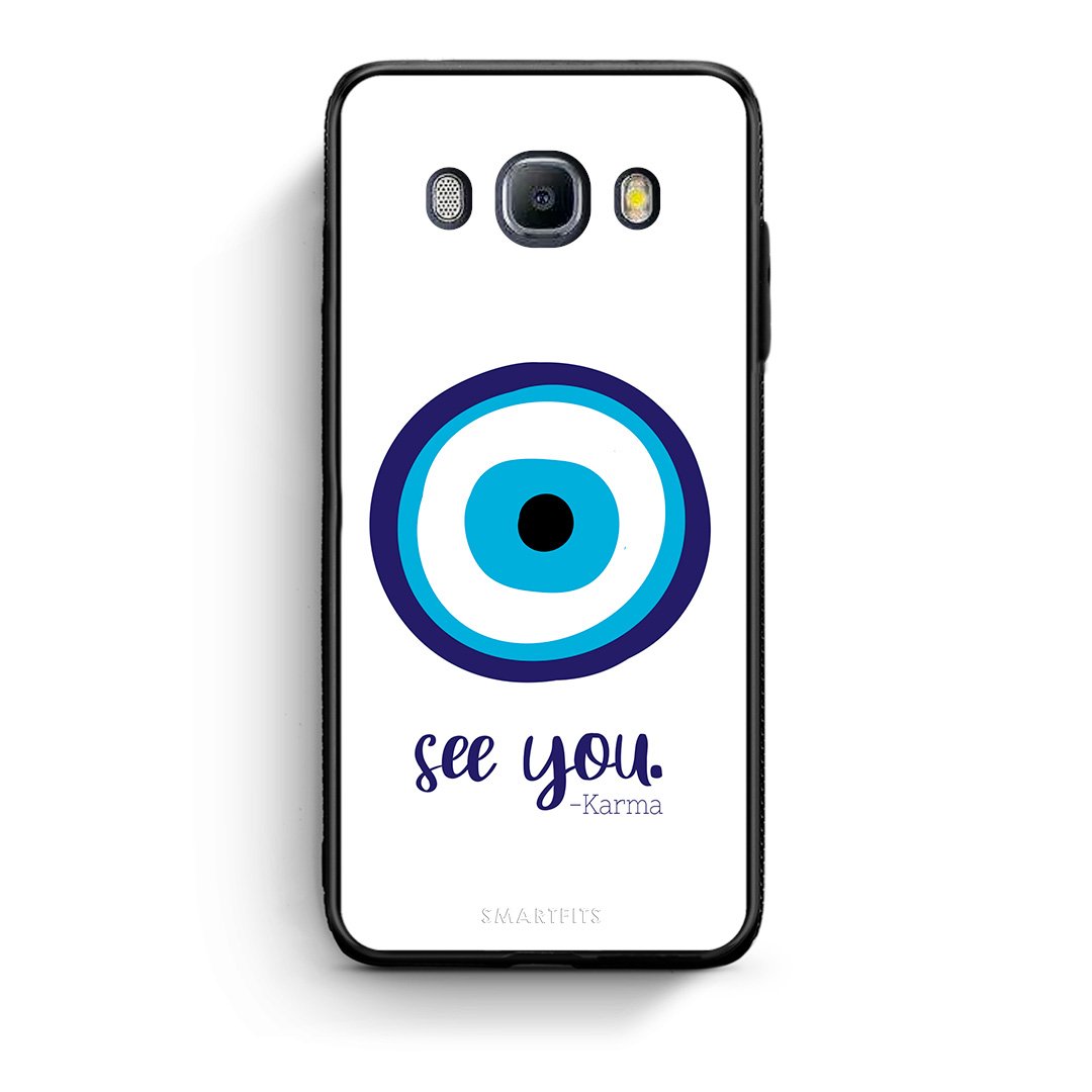 Samsung J7 2016 Karma Says θήκη από τη Smartfits με σχέδιο στο πίσω μέρος και μαύρο περίβλημα | Smartphone case with colorful back and black bezels by Smartfits