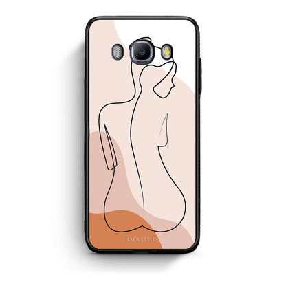 Samsung J7 2016 LineArt Woman θήκη από τη Smartfits με σχέδιο στο πίσω μέρος και μαύρο περίβλημα | Smartphone case with colorful back and black bezels by Smartfits