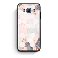 Thumbnail for 4 - Samsung J7 2016 Hexagon Pink Marble case, cover, bumper