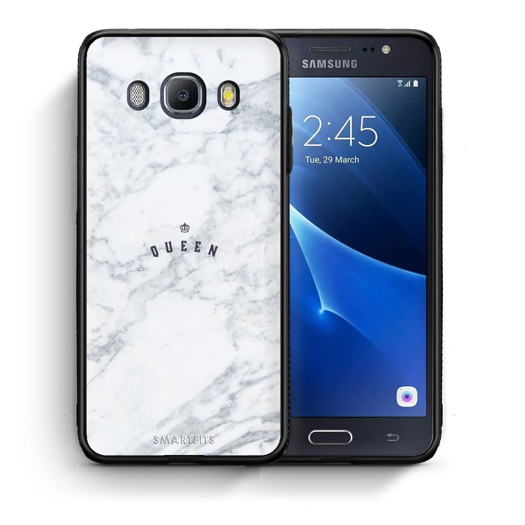 Θήκη Samsung J7 2016 Queen Marble από τη Smartfits με σχέδιο στο πίσω μέρος και μαύρο περίβλημα | Samsung J7 2016 Queen Marble case with colorful back and black bezels