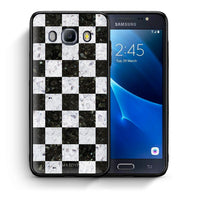 Thumbnail for Θήκη Samsung J7 2016 Square Geometric Marble από τη Smartfits με σχέδιο στο πίσω μέρος και μαύρο περίβλημα | Samsung J7 2016 Square Geometric Marble case with colorful back and black bezels