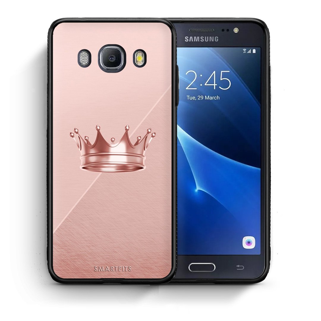 Θήκη Samsung J7 2016 Crown Minimal από τη Smartfits με σχέδιο στο πίσω μέρος και μαύρο περίβλημα | Samsung J7 2016 Crown Minimal case with colorful back and black bezels