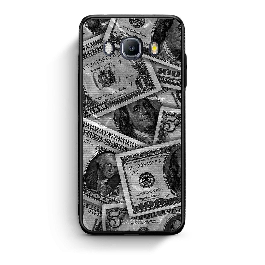 Samsung J7 2016 Money Dollars θήκη από τη Smartfits με σχέδιο στο πίσω μέρος και μαύρο περίβλημα | Smartphone case with colorful back and black bezels by Smartfits