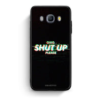 Thumbnail for Samsung J7 2016 OMG ShutUp θήκη από τη Smartfits με σχέδιο στο πίσω μέρος και μαύρο περίβλημα | Smartphone case with colorful back and black bezels by Smartfits