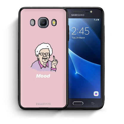 Θήκη Samsung J7 2016 Mood PopArt από τη Smartfits με σχέδιο στο πίσω μέρος και μαύρο περίβλημα | Samsung J7 2016 Mood PopArt case with colorful back and black bezels