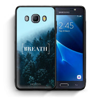 Thumbnail for Θήκη Samsung J7 2016 Breath Quote από τη Smartfits με σχέδιο στο πίσω μέρος και μαύρο περίβλημα | Samsung J7 2016 Breath Quote case with colorful back and black bezels