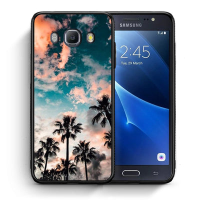 Θήκη Samsung J7 2016 Sky Summer από τη Smartfits με σχέδιο στο πίσω μέρος και μαύρο περίβλημα | Samsung J7 2016 Sky Summer case with colorful back and black bezels