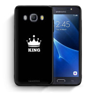 Thumbnail for Θήκη Samsung J7 2016 King Valentine από τη Smartfits με σχέδιο στο πίσω μέρος και μαύρο περίβλημα | Samsung J7 2016 King Valentine case with colorful back and black bezels