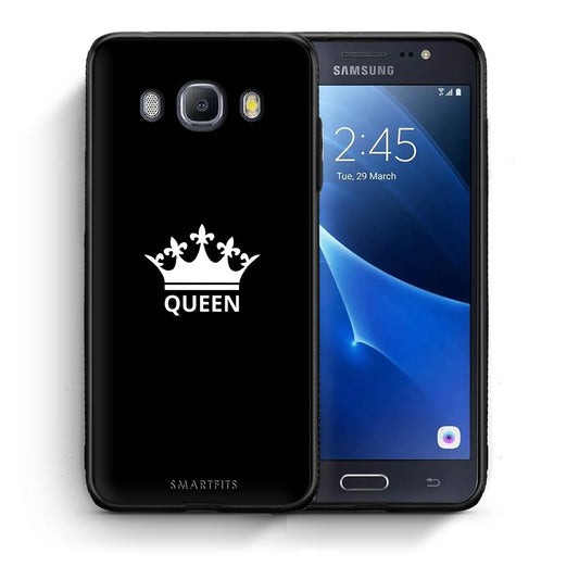 Θήκη Samsung J7 2016 Queen Valentine από τη Smartfits με σχέδιο στο πίσω μέρος και μαύρο περίβλημα | Samsung J7 2016 Queen Valentine case with colorful back and black bezels