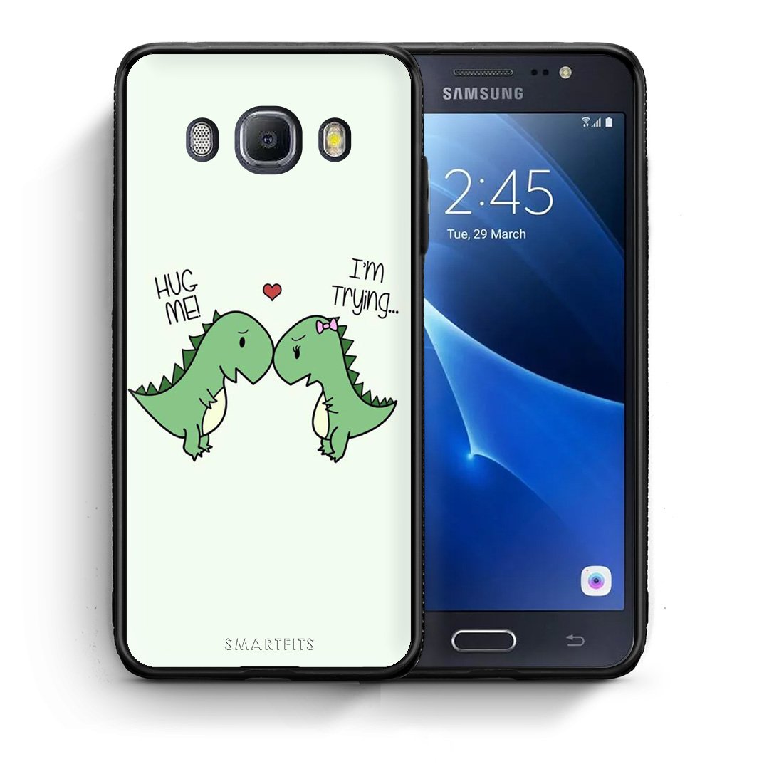Θήκη Samsung J7 2016 Rex Valentine από τη Smartfits με σχέδιο στο πίσω μέρος και μαύρο περίβλημα | Samsung J7 2016 Rex Valentine case with colorful back and black bezels