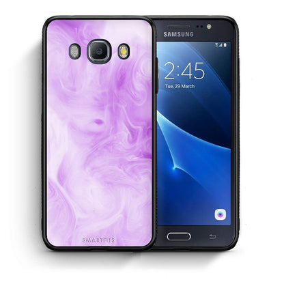Θήκη Samsung J7 2016 Lavender Watercolor από τη Smartfits με σχέδιο στο πίσω μέρος και μαύρο περίβλημα | Samsung J7 2016 Lavender Watercolor case with colorful back and black bezels