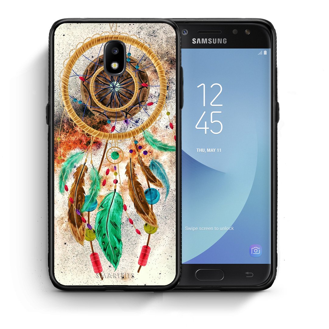 Θήκη Samsung J7 2017 DreamCatcher Boho από τη Smartfits με σχέδιο στο πίσω μέρος και μαύρο περίβλημα | Samsung J7 2017 DreamCatcher Boho case with colorful back and black bezels