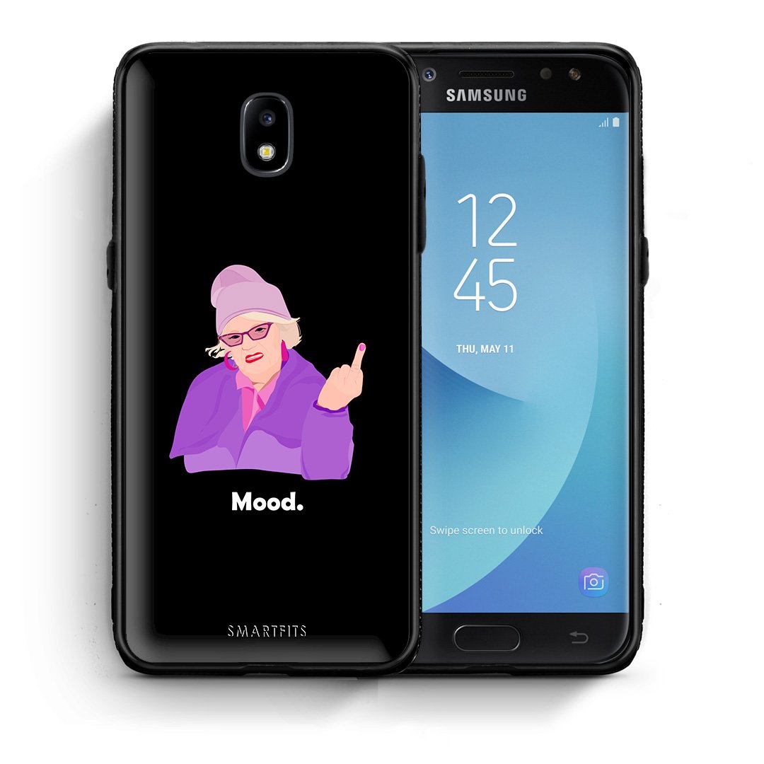Θήκη Samsung J7 2017 Grandma Mood Black από τη Smartfits με σχέδιο στο πίσω μέρος και μαύρο περίβλημα | Samsung J7 2017 Grandma Mood Black case with colorful back and black bezels