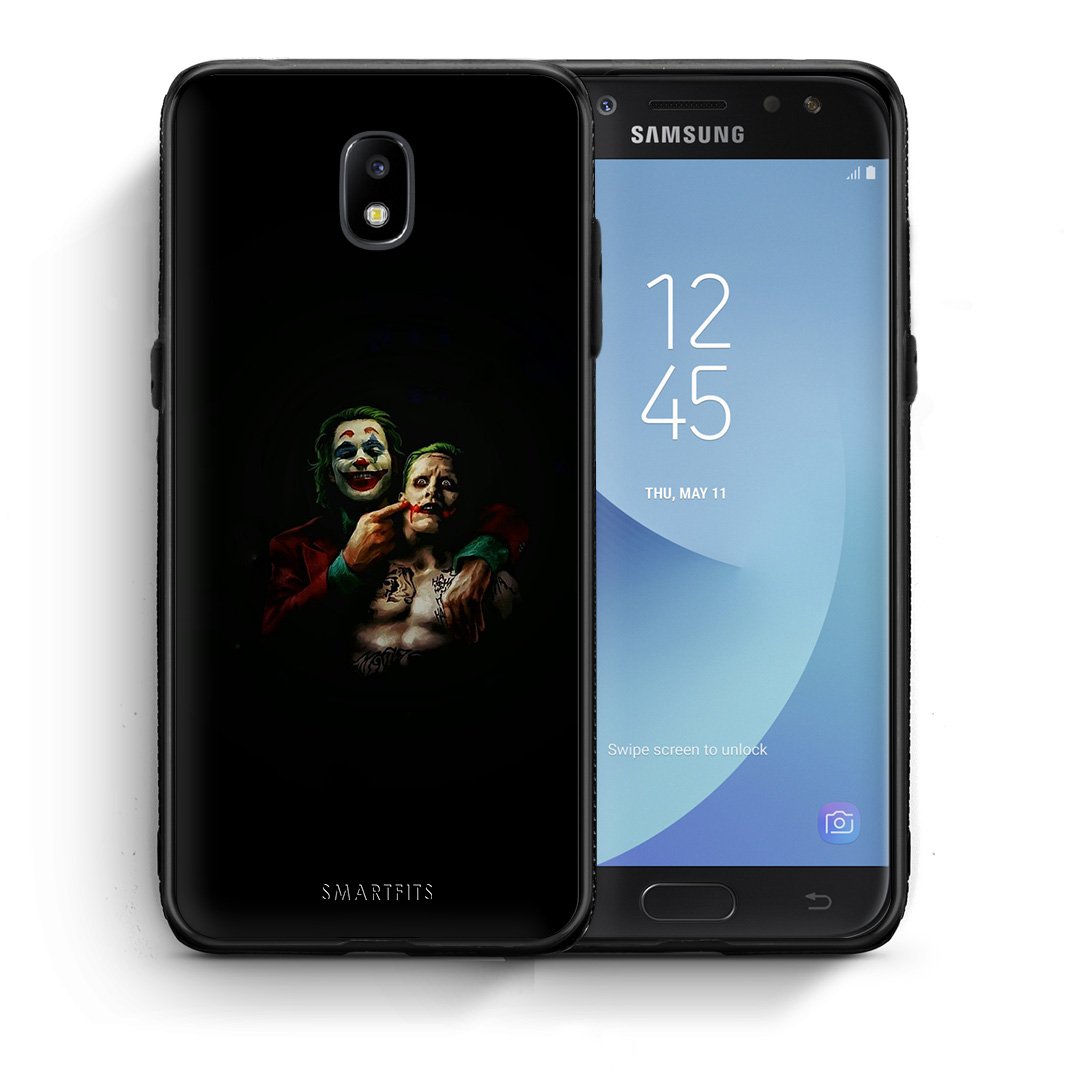 Θήκη Samsung J7 2017 Clown Hero από τη Smartfits με σχέδιο στο πίσω μέρος και μαύρο περίβλημα | Samsung J7 2017 Clown Hero case with colorful back and black bezels